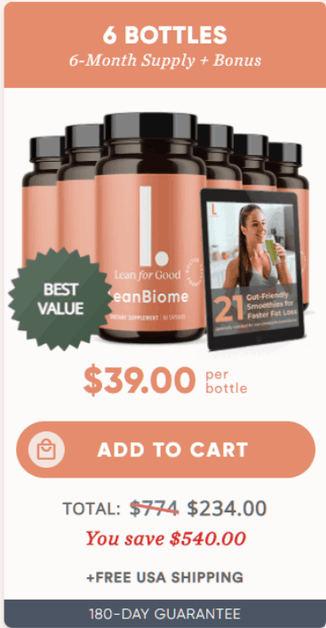 LeanBiome 6 bottles